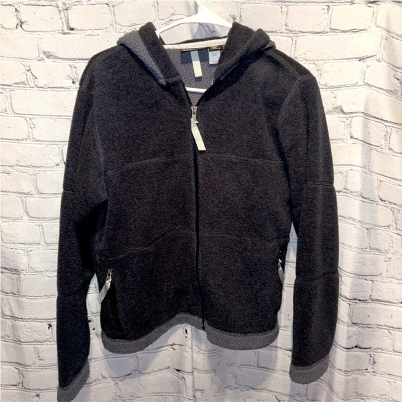 Patagonia Jackets & Blazers - Patagonia Synchilla Hooded Fleece Zip Up Jacket Pockets Gray Black Size Medium